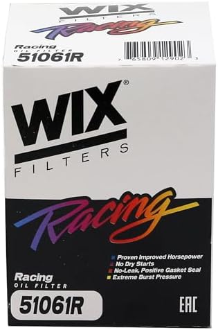 WIX 51061R Racing High Efficiency Endurance Oil Filter, Built for Dirt, Clay or Off-Road Tracks