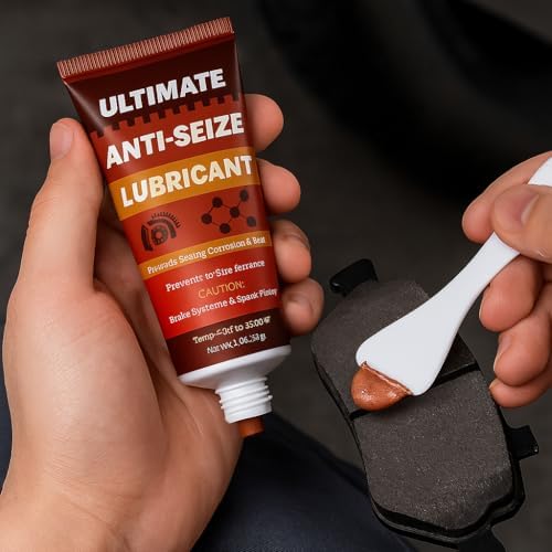 Copper Anti-Seize Thread Lubricant Spark Plug Antiseize Grease Compound for Automotive, Bolts and Nuts | High Temp Brake Parts Lubricant Grease Prevents Rust, Corrosion, Seizing - 1oz Tube (4-Pack)