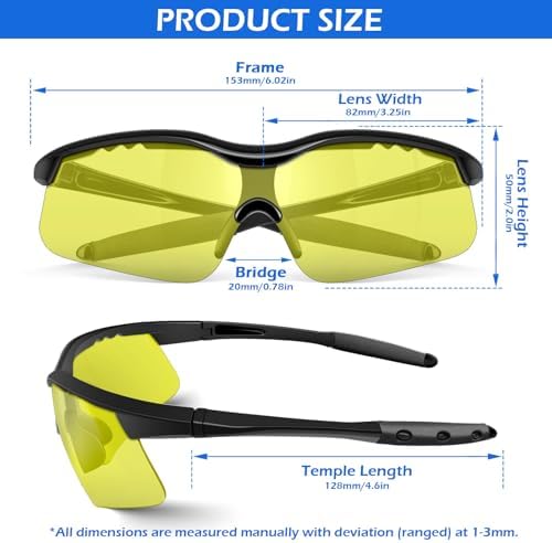 OXG Safety Glasses for Men Women, ANSI Z87 UV Protection Protective Eyewear