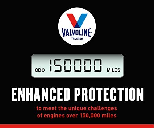 Valvoline High Mileage 150K with Maxlife Plus Technology Motor Oil SAE 10W-30 1 QT, Case of 6