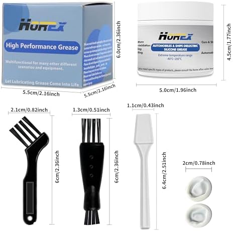 Automotive Dielectric Silicone Grease 50g Electrical Terminal Lubricant Battery Connector Protect Components Waterproof Anti Corrosion Rust for Marine Car Wire Connect Plugs Ports Vacuum Servo