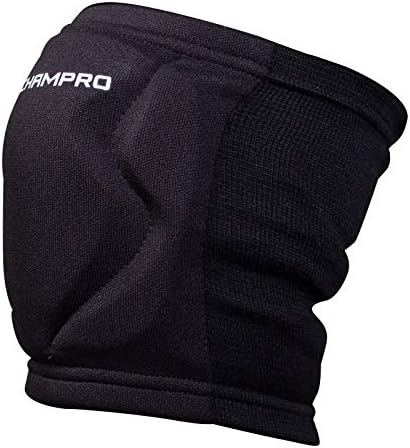 Champro MVP Low-Profile Volleyball Kneepad, Large, Black, A3001BL