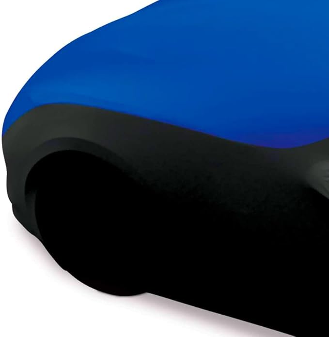 SR1 Performance USA Ultraguard Stretch Satin Indoor Car Cover for C7 Corvette (2014-2019) – Sport Series Custom Fit, Soft Dust Protection, Scratch-Free, Breathable Garage Cover (Blue/Black)