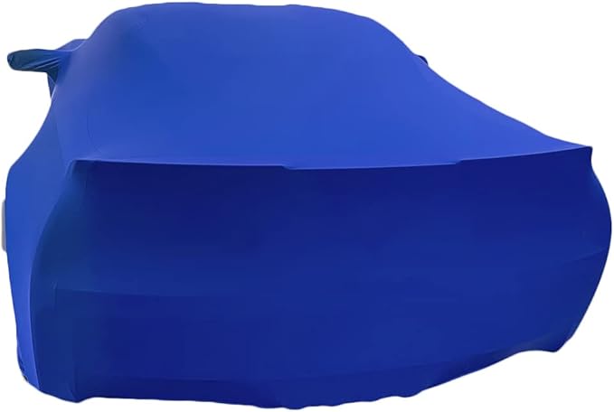 C7 Corvette Indoor Car Cover - Custom Fit Ultraguard Stretch Satin Dust Proof, High End with Storage Bag for 2014-2019 Stingray, Z51, Z06, Grand Sport Corvettes (Blue)