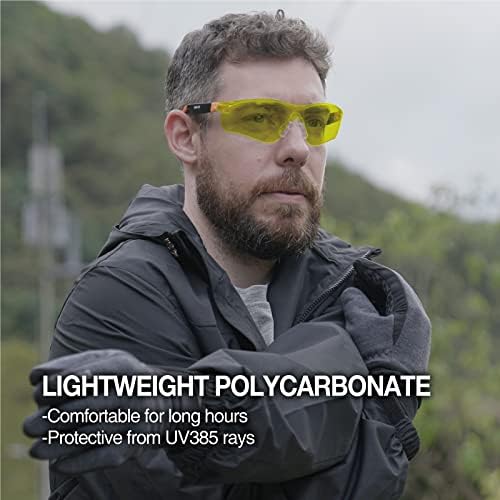 DEX FIT Safety Glasses SG210 Series - Anti-Fog & Scratch Resistant Z87.1 Certified, Adjustable Temples