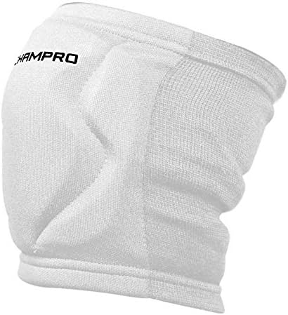 Champro MVP Low-Profile Volleyball Kneepad, Medium, White, A3001WM