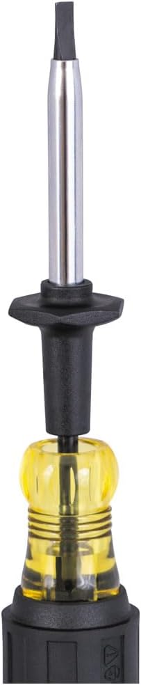 Klein Tools 6024K Slotted Screw-Holding Screwdriver, 1/4-Inch Split-Blade Flat Head Driver, Positive Gripping Action, Cushion-Grip Handle