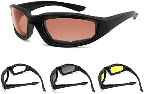3 Pair Motorcycle Riding Glasses Padding Goggles UV Protection Dustproof Windproof Motorcycle Sunglasses for Outdoor Actives