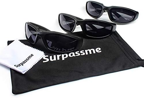 3 Pair Motorcycle Riding Glasses Padding Goggles UV Protection Dustproof Windproof Motorcycle Sunglasses for Outdoor Actives