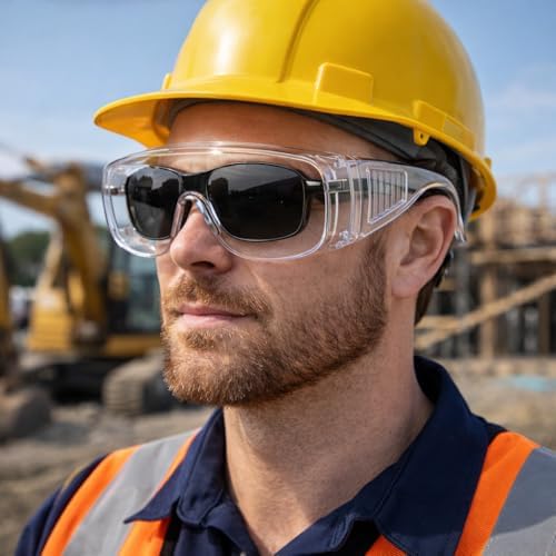 12 Pack Safety Glasses Over Eyeglasses with Anti-Fog and Scratch Resistant ANSI Z87