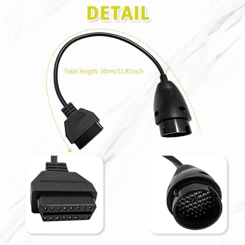 OBDII Adapter Cable for Benz 38 Pin to 16Pin OBD Diagnostic Adapter