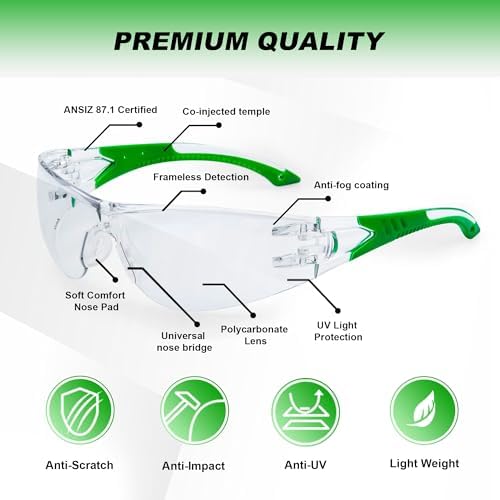 ProtectX Safety Glasses for Men & Women, Safety Sunglasses