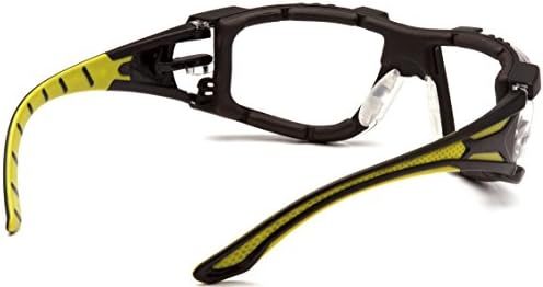 Pyramex Endeavor Plus Safety Glass Black/Gray Frame With Foam Padding Clear H2MAX Anti-fog Lens