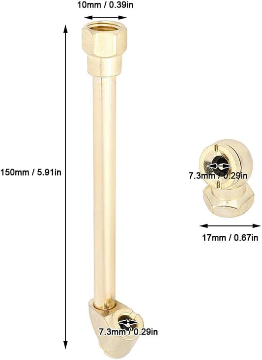 Tire Inflator Pump Nozzle with 1/4-Inch Internal Thread Brass Air Chuck for Cars Motorcycles Pneumatic Tool Accessory
