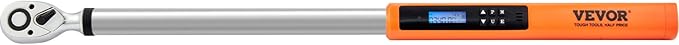 VEVOR Digital Torque Wrench 1/2" Drive(25-250ft.lb/34-340n.m), ±2% Torque Accuracy, 3-Mode Adjustable Electronic Torque Wrench with LED Buzzer Calibration