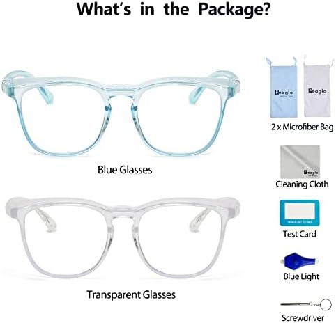 Feaglo Safety Glasses, Anti Fog Safety Goggles for Women Men, Blue Light Blocking Stylish Eye Protection Glasses Side Shield