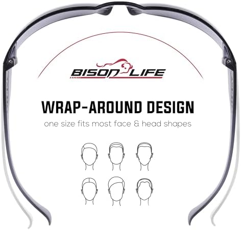 BISON LIFE Assorted Safety Glasses for Men & Women, ANSI Z87.1, 12 Pack