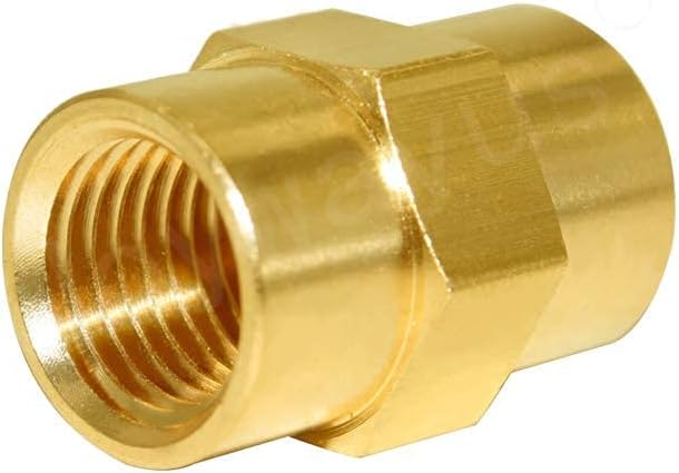 Joywayus Brass Pipe Fitting Hex Nipple Equal 2Pcs 3/4"NPT Male + 2Pcs 3/4"NPT Female Air Fuel Water (Pack of 4)