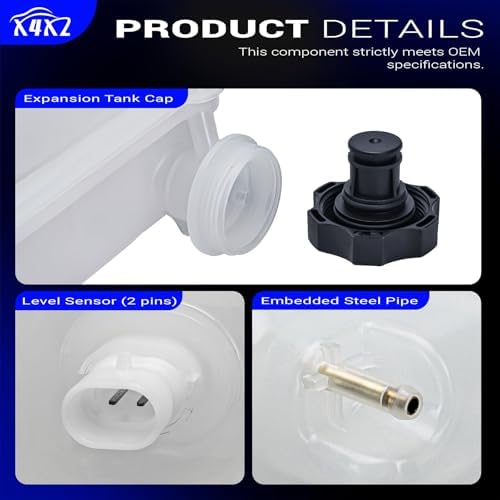 84257137 Coolant Reservoir w/Cap for 2017-2019 Silverado Sierra 6.6L Diesel
