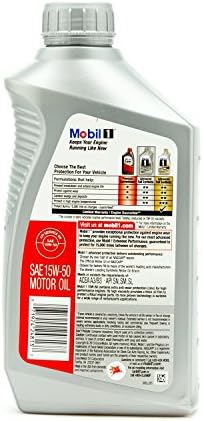 Mobil 1 (94002) 15W-50 Synthetic Motor Oil - 1 Quart