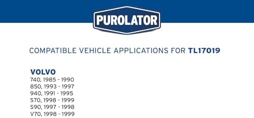 Purolator TL17019 PurolatorTECH Spin On Oil Filter Compatible With 1998-1999 Volvo S70, 1993-1997 Volvo 850, 1998-1999 Volvo V70, 1991-1995 Volvo 940, 1985-1990 and 1997-1998 Volvo S90