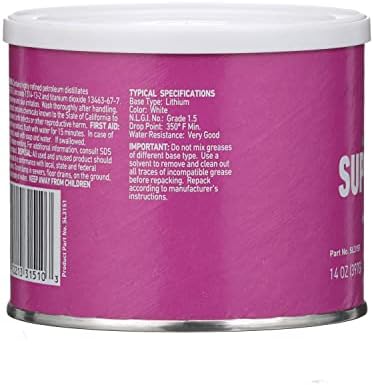 Sta-Lube Super White Multi-Purpose Lithium Grease SL3151-14 Wt Oz. Can, Durable, Multi-Purpose Grease