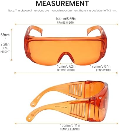 Calabria Fit Over Safety Glasses | Polarized Sunglasses Over Glasses | Wrap Around Anti-Fog | Scratch Resistant | Unisex