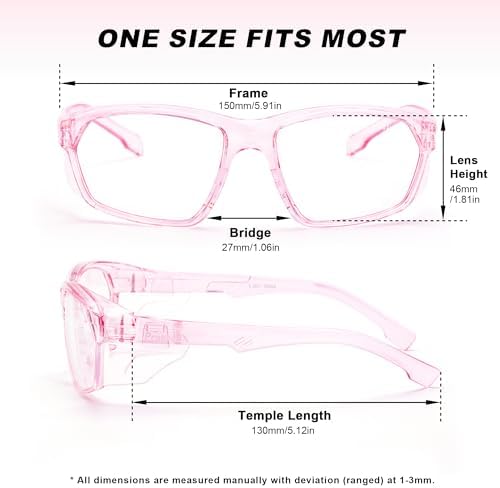 ProtectX Classic Safety Glasses, Anti-Fog Scratch Resistant Lenses