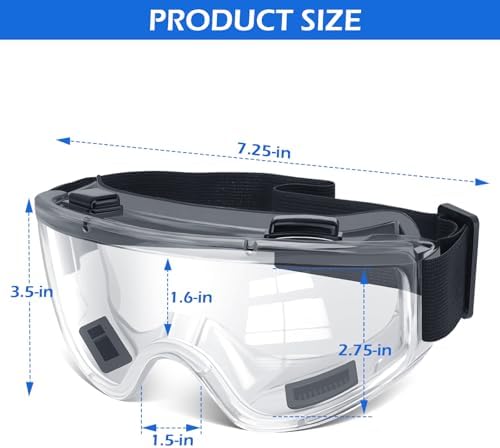 OXG Safety Goggles ANSI Z87.1 Glasses, Anti-Fog Protective Safety Glasses Lab Goggles Men Women Eye Protection Goggles