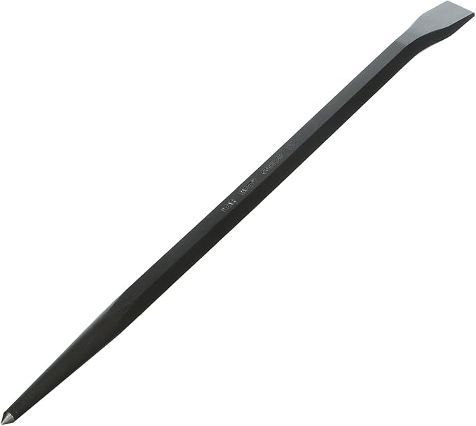 Mayhew Tools 75000 Line-Up Pry Bar, 14", Shot Blast Finish, Angled, Pointed, Alloy Steel Blend