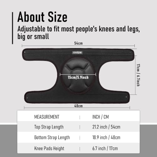 COOLJOB Men Women Knee Pads for Gardening Work Floor Cleaning with Foam Pad