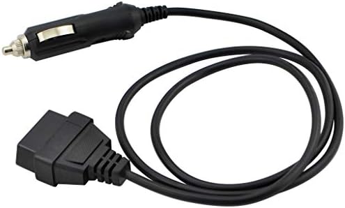 1M/3.3ft Car OBD2 Vehicle ECU Emergency Power Supply Cable Car Memory Save Any 12V DC Power Source with Cigarette Lighter to OBD Female Connector Cable Adapter Black