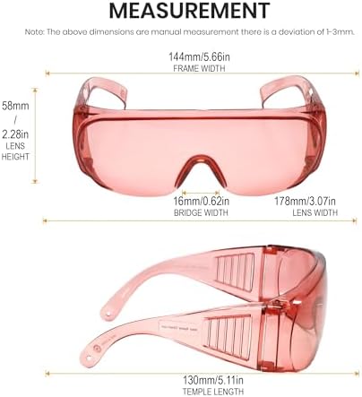 Calabria Fit Over Safety Glasses | Polarized Sunglasses Over Glasses | Wrap Around Anti-Fog | Scratch Resistant | Unisex