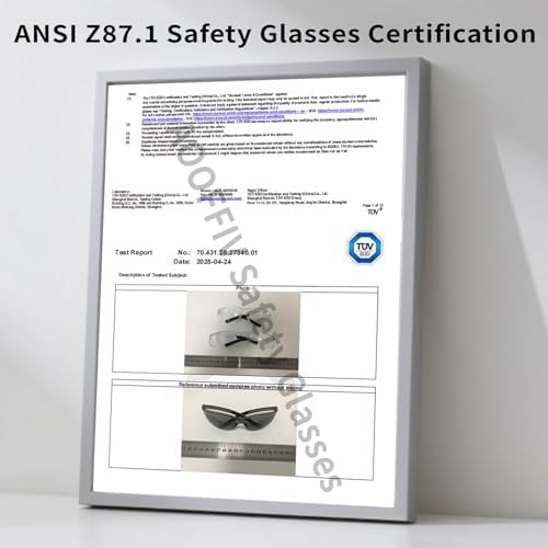 24 Pack Tinted Safety Glasses, ANSI Z87.1 Protection Glasses