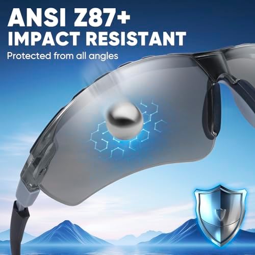 TICONN Anti-Fog Safety Glasses for Men & Women, ANSI Z87.1 Eye Goggles