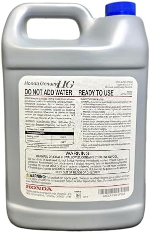 Honda Genuine Extended Life Antifreeze/Coolant Type 2, 50/50 Pre-Diluted, 1 Gallon