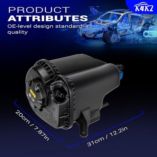 603-361 Coolant Reservoir Tank w/Sensor& Cap for 07-19 BMW X5, 08-19 BMW X6