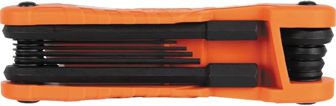 Klein Tools 70550M Pro Folding Hex Key Set, 10-Key Metric Sizes 1.5mm to 12mm, Industrial Strength Heat Treated Alloy Steel
