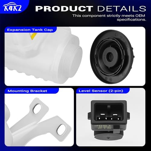 603-759 Coolant Reservoir w/Cap & Sensor for LR3 LR4 Range Rover Sport