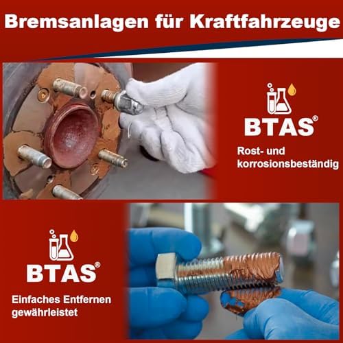 BTAS Copper Anti-Seize Thread Lubricant Brake Caliper Pin Grease & Dielectric Grease for Electrical Connectors Automotive Spark Plug