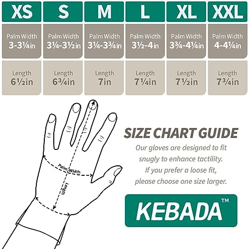 Kebada Work Gloves for Men and Women, Sandy Nitrile Coated, 3 Pairs