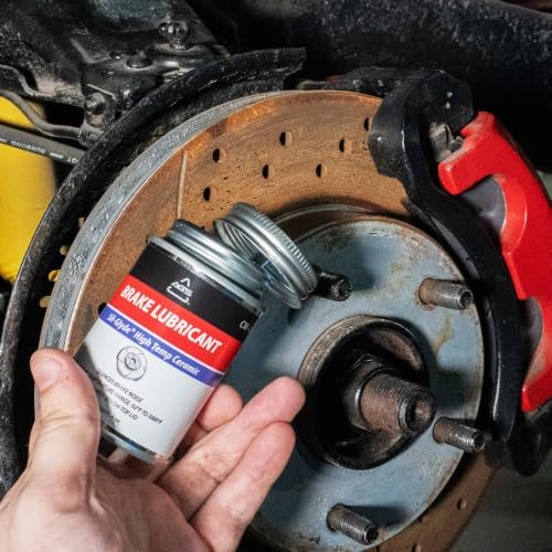 AGS Automotive Solutions Brush Top Can Ceramic-Glyde Silicone Brake Lubricant, 4oz, Compatible with Ceramic and Metallic Brake Pads, Noise Reduction Technology