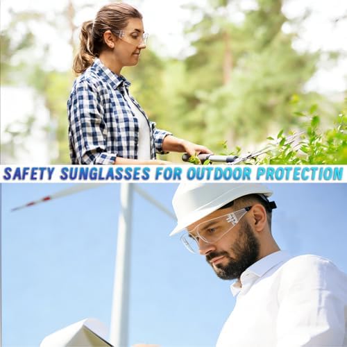 80 PCS Clear Safety Glasses Bulk for Men Women ANSI Z87.1 Safety Goggles