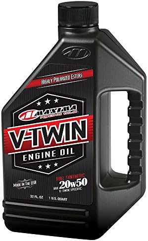 Maxima Racing Oils 30-11901-2PK V-Twin 20w50 Full Syntheic Engine Oil 32 oz Bottle, 2-Pack