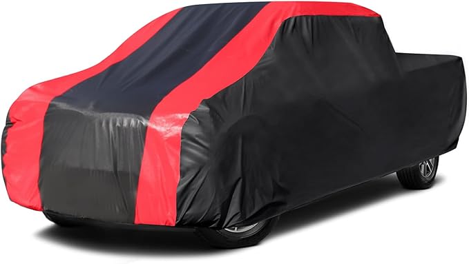 6-Layer Car Cover Waterproof All Weather for Automobiles,Universal Fit for Truck,Outdoor Full Cover Rain Sun UV Protection with Zipper Cotton,Fit Truck-Length (230" to 250")