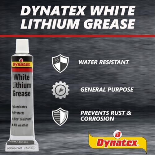 Dynatex 49594 Lithium Multi-Purpose Grease, 1.5 oz Tube, White