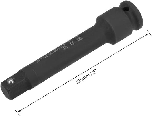 uxcell 1/2" Drive by 5" Impact Extension Bar for Use with Air Impact Wrenches, Breaker Bars, Ratchets, CR-MO Steel