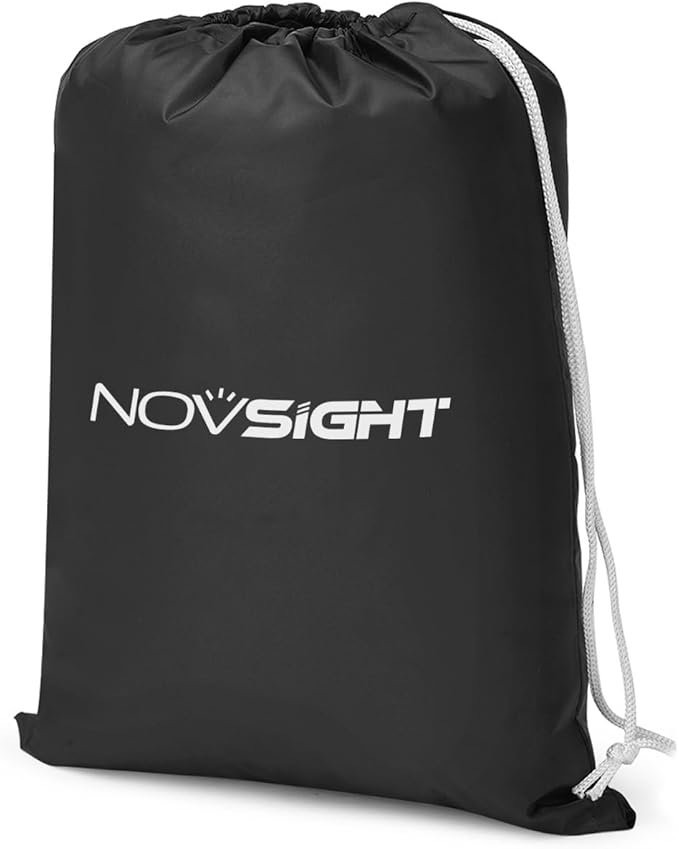 NOVSIGHT Car Cover for Jeep Wrangler 2 Door - Waterproof All Weather Outdoor Cover (2007–2025 JK JL), Windproof with Straps, 210D Oxford Fabric, Reflective Strips