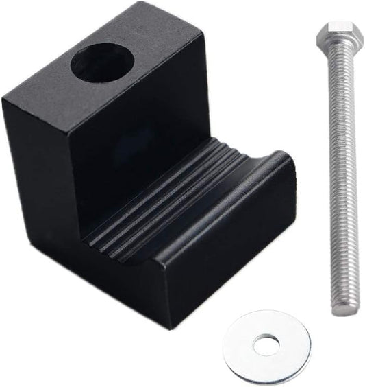DEWHEL Universal Premium Heavy Duty Tool Box Tie Down Aluminum J Hook Crossover Toolbox Pickup Pair (2 PCS, Black)