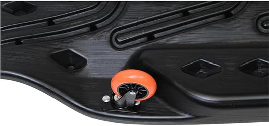 K Tool International XD74942 42" Automotive Creeper: High-Density Polyethylene Body, 440lb Capacity, Six 3" Swivel Casters, Ergonomic Head/Neck Pads, Dual Tool Trays, Low Profile Garage Design